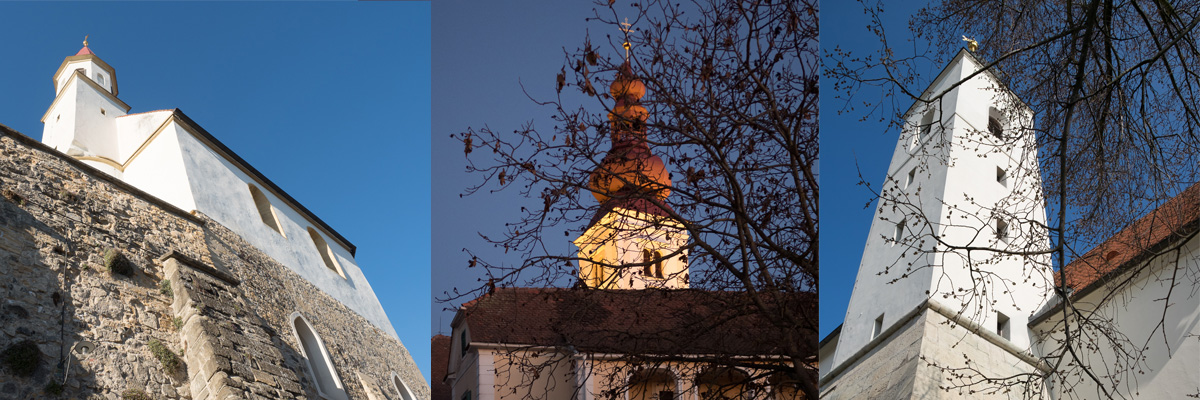 Vier Kirchen und drei Türme